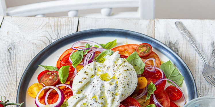 salade de tomates a la burrata