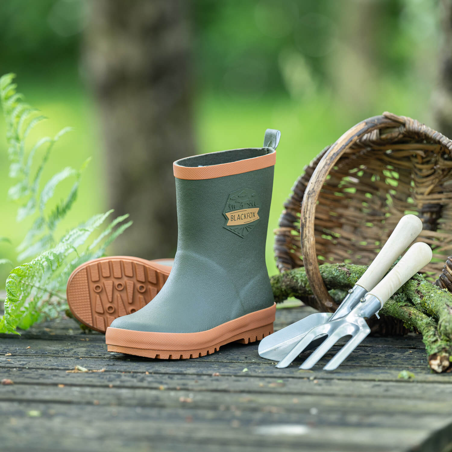 Black fox wellington boots discount